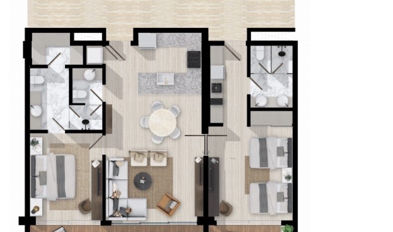 Cap Cana: 2 bedroom apartment near the beach - for sale